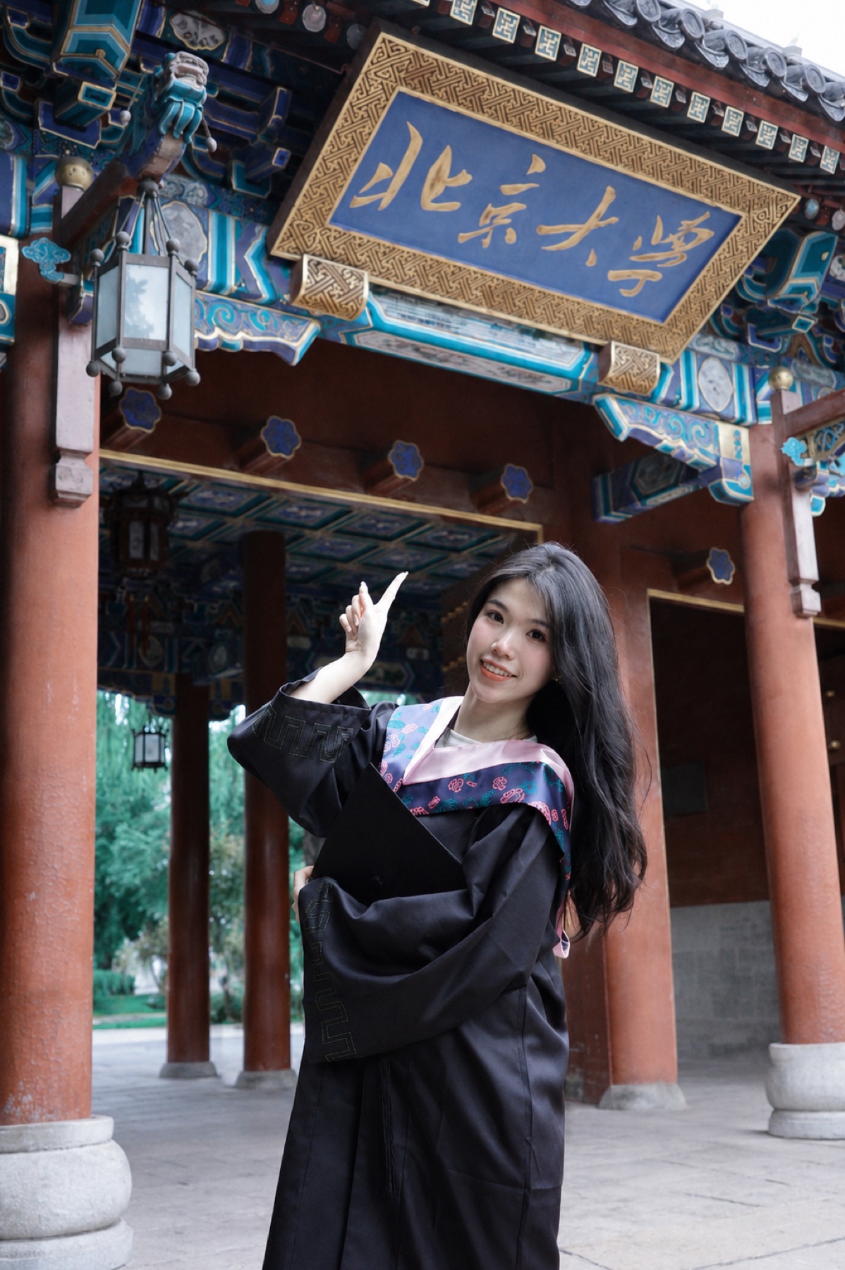 Diana in academic dress at Korea University